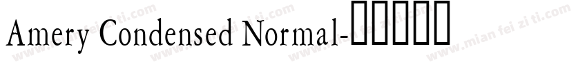 Amery Condensed Normal字体转换